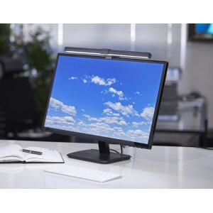 LED Monitorleuchte 3 in 1 Lightbar Leselicht Tischlampe Bildschirmbeleuchtung Mit - Grau