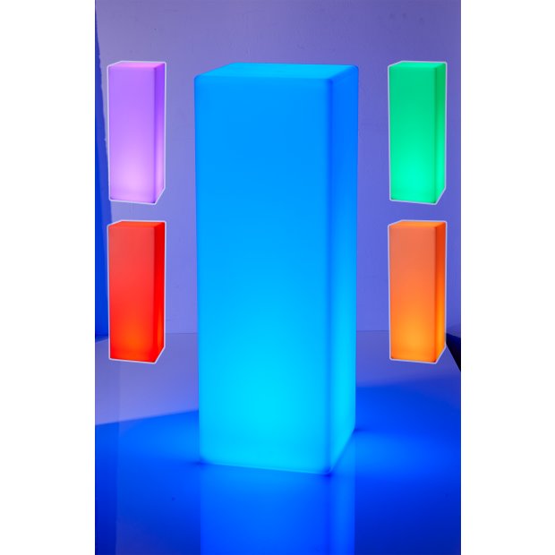 B-Ware Northpoint LED Lichtsäule Stehleuchte Eckige Figur 100cm hoch mit integriertem Akku und Farbwechsel #1