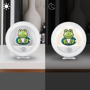 Northpoint LED Kindernachtlicht mit Bewegungsmelder Dimmfunktion mit integriertem Akku Frosch
