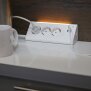 3-Fach Ecksteckdosenleiste mit Nachtlicht mit Dämmerungssensor USB und USB-C Ausgänge 140cm - Weiß