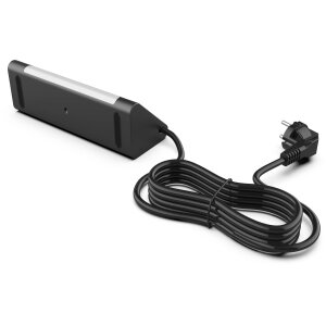 3-Fach Ecksteckdosenleiste mit Nachtlicht mit Dämmerungssensor USB und USB-C Ausgänge - Schwarz