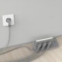 3-Fach Ecksteckdosenleiste mit Nachtlicht mit Dämmerungssensor USB und USB-C Ausgänge 140cm - Grau