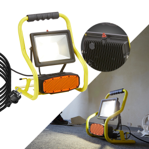 LED Baustrahler Arbeitsstrahler 30W 4000K Tageslichtweiß mit Bluetooth Lautsprecher IP44