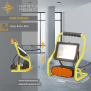 LED Baustrahler Arbeitsstrahler 30W 4000K Tageslichtweiß mit Bluetooth Lautsprecher IP44