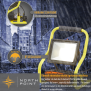Northpoint LED Baustrahler Arbeitsstrahler 30W 4000K Tageslichtweiß mit Bluetooth Lautsprecher IP44