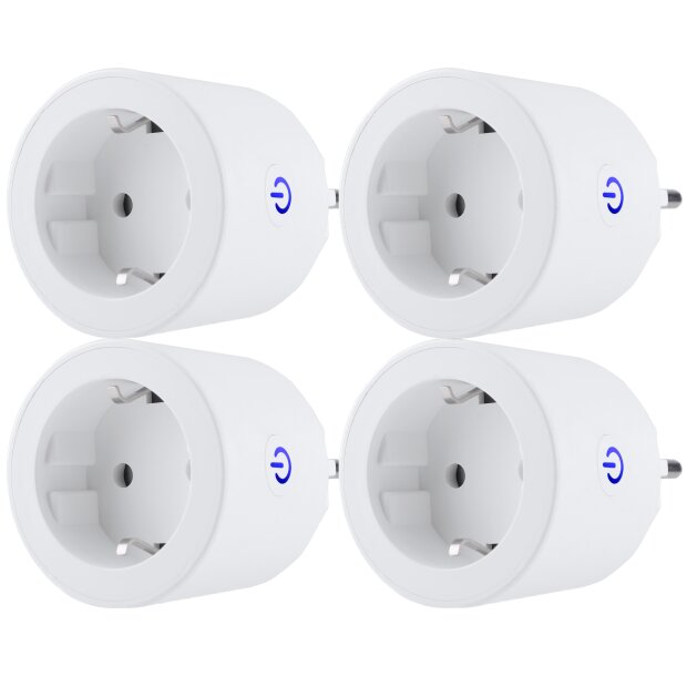 Smarte WLAN WIFI Steckdose Plug mit Energieverbrauchsmesssung Alexa Sprachsteuerung - 4 Stück