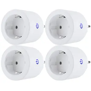 Smarte WLAN WIFI Steckdose Plug mit Energieverbrauchsmesssung Alexa Sprachsteuerung - 4 Stück