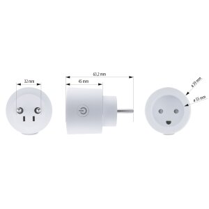 Smarte WLAN WIFI Steckdose Plug mit Energieverbrauchsmesssung Alexa Sprachsteuerung - 4 Stück