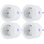 Smarte WLAN WIFI Steckdose Plug mit Energieverbrauchsmesssung Alexa Sprachsteuerung - 4 Stück