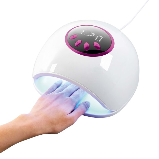 B-Ware Northpoint UV LED Nageltrockner Lampe für Nägel, echte 36W Leistung LCD Display Schellack Nagellack Bewegungssensor Timer 10-99 Sekunden Timer Pink