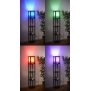B-Ware Northpoint LED Regalstehleuchte Standleuchte Holz mit 3 Regalebenen E27 Sockel 26x26x160cm Würfel-Optik mit RGB-Leuchtmittel und Fernbedienung
