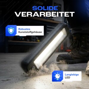 LED Arbeitsleuchte Arbeitslampe Stableuchte Werkstattlampe Batterie Taschenlampe Magnet - 1 Stück