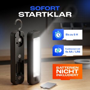 LED Arbeitsleuchte Arbeitslampe Stableuchte Werkstattlampe Batterie Taschenlampe Magnet - 1 Stück