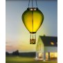 B-Ware Northpoint LED Solar Laterne Heißluftballon Windlicht Metall-Gestell Kunststoff Außenbereich Dekoration Garten Solarpanel Grün Blau