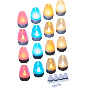 LED Akku Lounge Lights 4er-Set mit Touchsensor Kabellos...