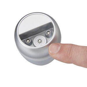 LED Akku Lounge Lichter 4er-Set mit Touchsensor Kabellos für Innen und Außen RGBW - Silber Matt