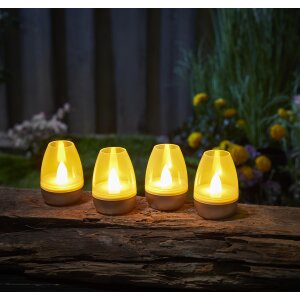 LED Akku Lounge Lichter 4er-Set mit Touchsensor Kabellos...