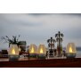 LED Akku Lounge Lichter 4er-Set mit Touchsensor Kabellos für Innen und Außen - Silber Transparent
