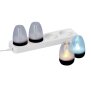 LED Akku Lounge Lichter 4er-Set mit Touchsensor Kabellos für Innen und Außen - Schwarz Transparent