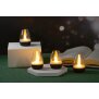 LED Akku Lounge Lichter 4er-Set mit Touchsensor Kabellos für Innen und Außen - Schwarz Transparent