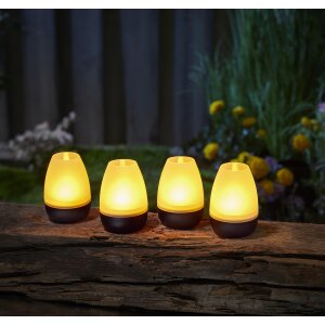 LED Akku Lounge Lichter 4er-Set mit Touchsensor Kabellos...
