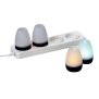 LED Akku Lounge Lichter 4er-Set mit Touchsensor Kabellos für Innen und Außen RGBW - Schwarz Matt