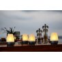 LED Akku Lounge Lichter 4er-Set mit Touchsensor Kabellos für Innen und Außen RGBW - Schwarz Matt