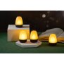 LED Akku Lounge Lichter 4er-Set mit Touchsensor Kabellos für Innen und Außen RGBW - Schwarz Matt