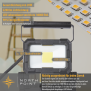 LED Arbeitsstrahler 20 W 2200 Lumen 5000 K IP65 Dimmfunktion mit rückseitigem Schalter Aufhängung