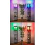 B-Ware Northpoint LED Regalstehleuchte 2er-Set Standleuchte Holz mit 3 Regalebenen E27 Sockel 26x26x160cm Dreieck-Optik mit RGB-Leuchtmittel und Fernbedienung