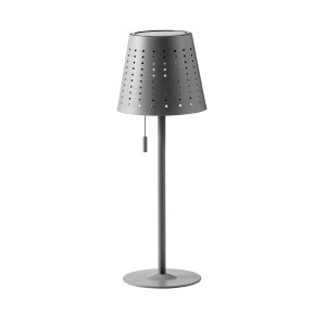 B-Ware LED Outdoor Tischleuchte Grau wiederaufladbar...