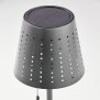 B-Ware LED Outdoor Tischleuchte Grau wiederaufladbar 2200mAh Akku Metall Solar Wasserfest
