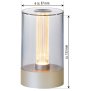 B-Ware Northpoint LED Akku Design Tischlampe Tischleuchte mit Glühdraht 1800mAh Gold #1