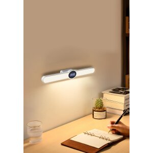 Akku LED Licht mit Display Lightbar Uhrzeit-Anzeige Farbtemperaturwechsel Timerfunktion