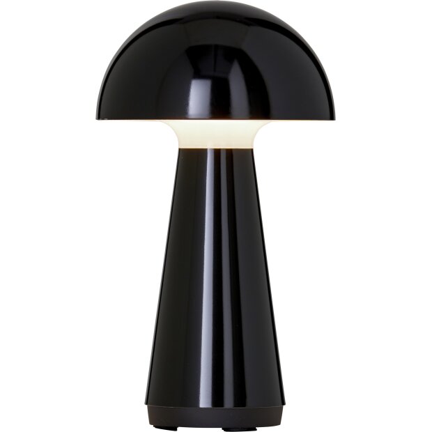 LED Design Tischleuchte Mushroom Light dimmbar 300 Lumen für Innen und Außen 28 cm hoch Schwarz