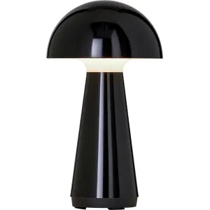 LED Design Tischleuchte Mushroom Light dimmbar 300 Lumen für Innen und Außen 28 cm hoch Schwarz