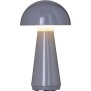 LED Design Tischleuchte Mushroom Light dimmbar 300 Lumen für Innen und Außen 28 cm hoch Grau