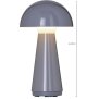 LED Design Tischleuchte Mushroom Light dimmbar 300 Lumen für Innen und Außen 28 cm hoch Grau