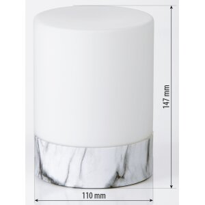 B-Ware Aufladbare Tischlampe Marmor warmweiß