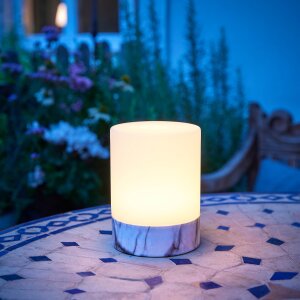 B-Ware Aufladbare Tischlampe Marmor warmweiß