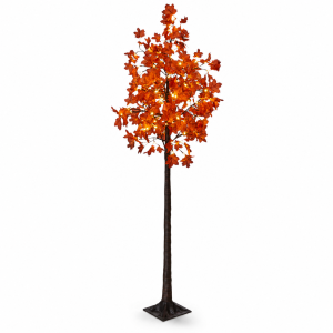 LED Herbst Baum Herbstdeko Lichtbaum in Ahorn-Optik In- & Outdoor | 120 warmweiße LEDs | 180cm hoch