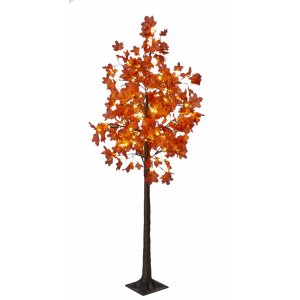 LED Herbst Baum Herbstdeko Lichtbaum in Ahorn-Optik In- & Outdoor | 120 warmweiße LEDs | 180cm hoch