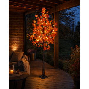 LED Herbst Baum Herbstdeko Lichtbaum in Ahorn-Optik In-...