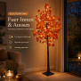 LED Herbst Baum Herbstdeko Lichtbaum in Ahorn-Optik In- & Outdoor | 120 warmweiße LEDs | 180cm hoch