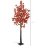 Northpoint LED Herbsttbaum Herbstdeko In- & Outdoor | 120 warmweiße LEDs | 180cm hoch | elastische Zweige | Timerfunktion | IP44 Spritzwassergeschützt