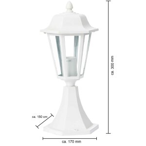 LED Gartenlaterne Außenlampe mit E27-Sockel