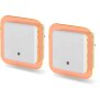 LED Nachtlicht Bernsteinweißes Licht (1500-1800K) 2er-Set Eckig mit - Eckig mit 2 USB Anschlüsse