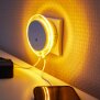 LED Nachtlicht Bernsteinweißes Licht (1500-1800K) 2er-Set Rund mit - Rund mit 2 USB Anschlüssen