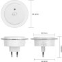 LED Nachtlicht Bernsteinweißes Licht (1500-1800K) 2er-Set Rund mit - Rund mit Bewegungsmelder