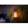 Northpoint LED Laterne aus Metall mit Timer für Innen und Außen inkl. 3x AA Batterien - Stimmungsvolles Flackerlicht für gemütliche Abende Oval